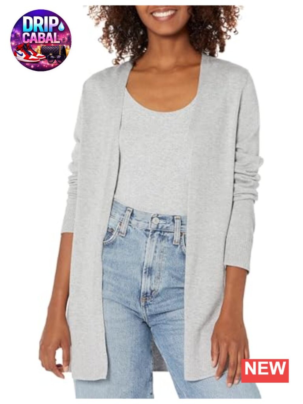 Lightweight Long Sleeve Open Front Mid Thigh Cardigan Sweater Regular Fit